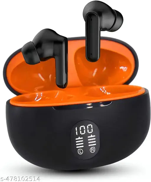 "Hi-Fi Sound Bluetooth Earbuds with Touch Control – Front View"