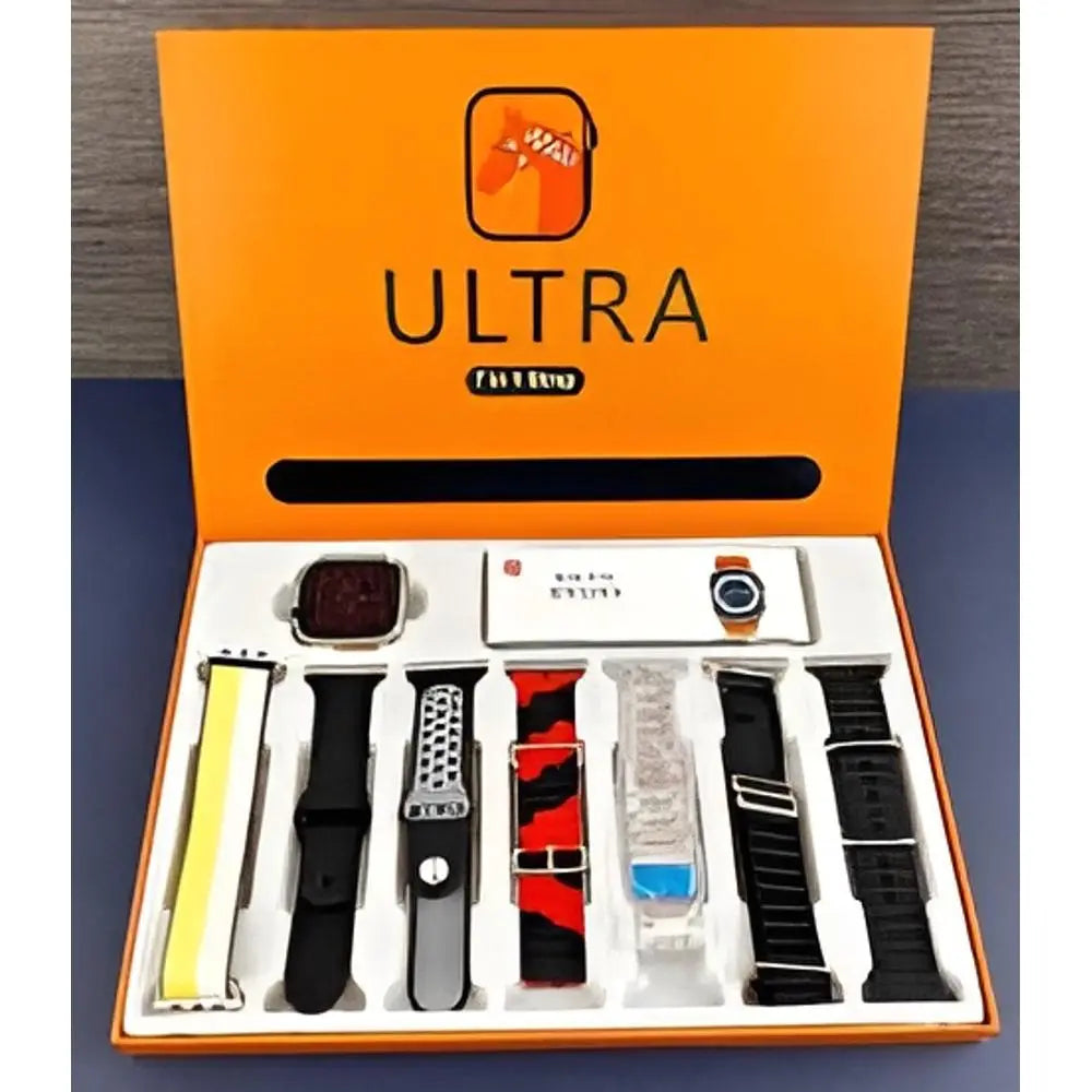 7 In 1 Ultra Smart Watch Series 8 Wireless Charging 7 Straps