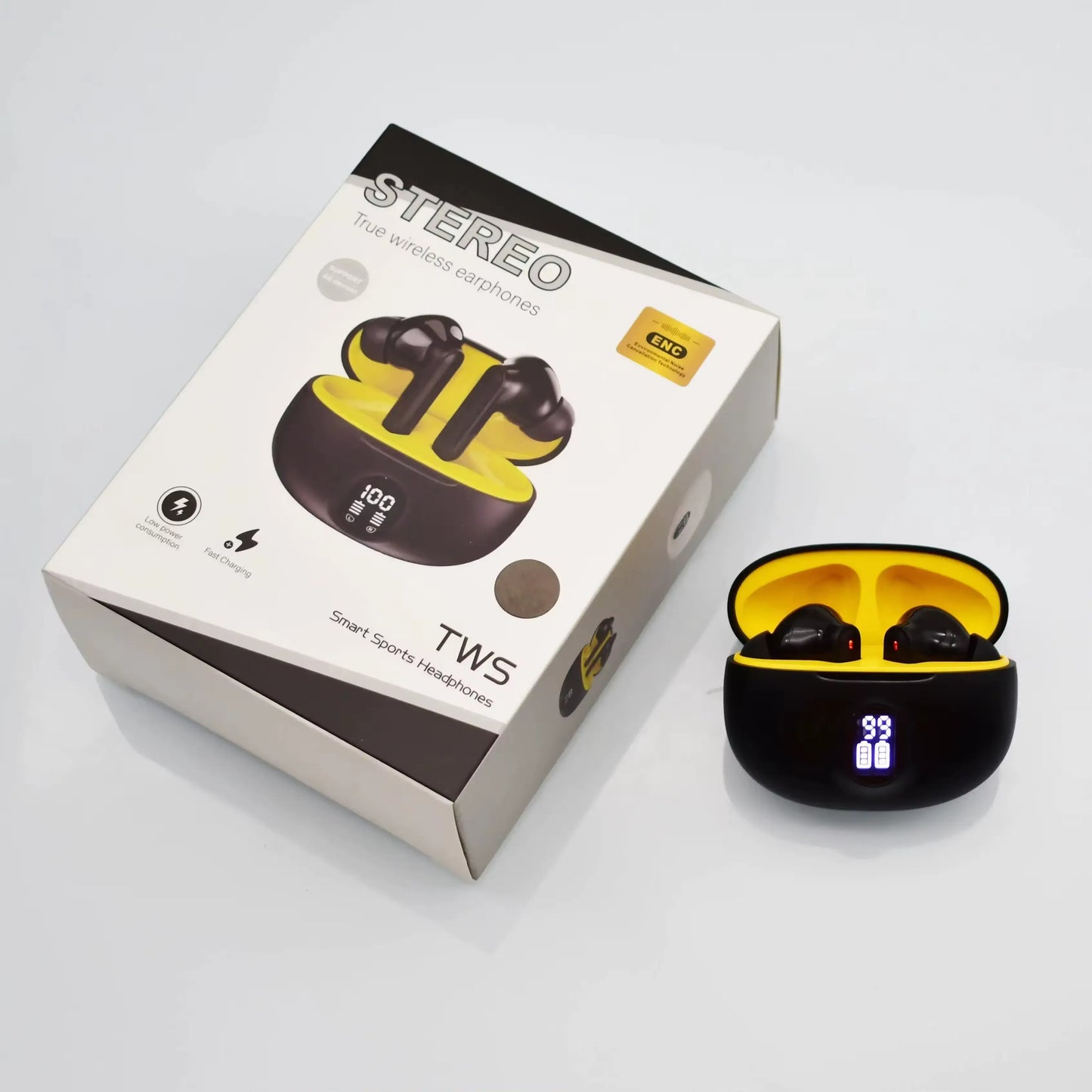 "Noise Cancelling Stereo Airbuds – Comfortable In-Ear Fit – Gizmotic"