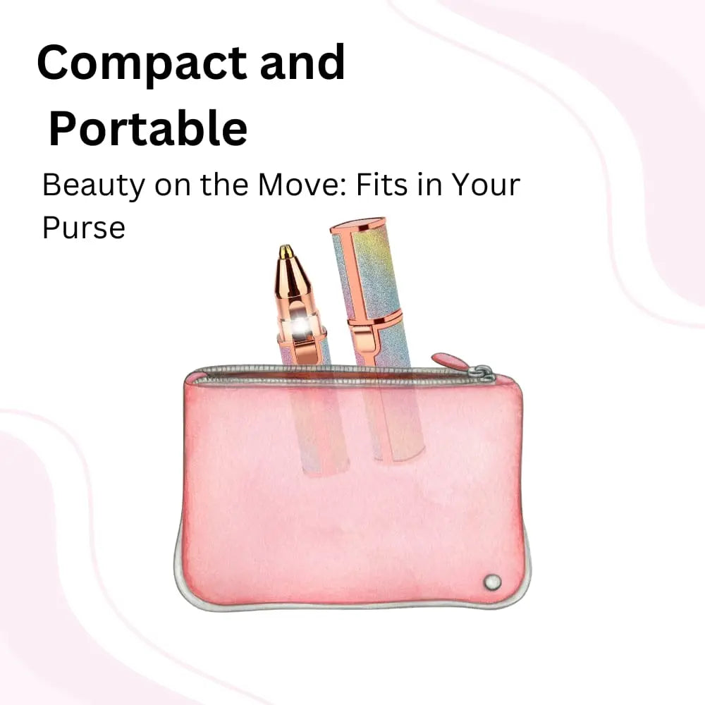 Portable 2 in 1 Eyebrow Hair Remover – Safe & Stylish Facial Trimmer for Women in Pakistan"