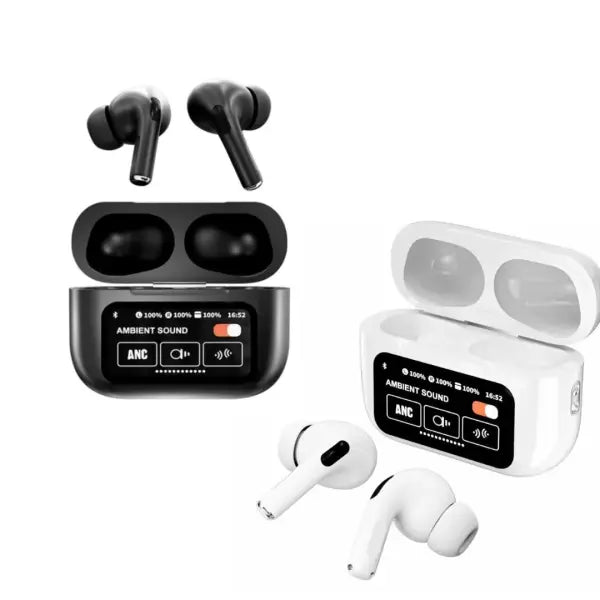 A9 Pro Earbuds – Noise Canceling, Touch Screen, Bluetooth 5.4