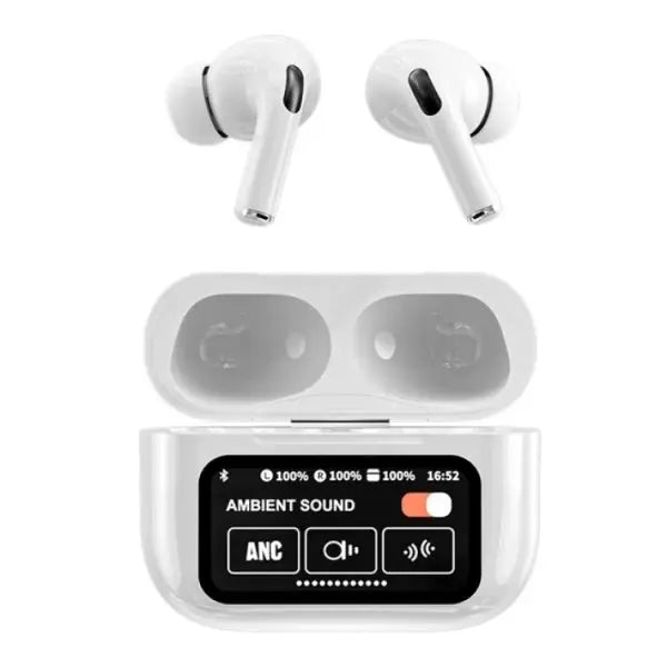 A9 Pro Earbuds – Noise Canceling, Touch Screen, Bluetooth 5.4
