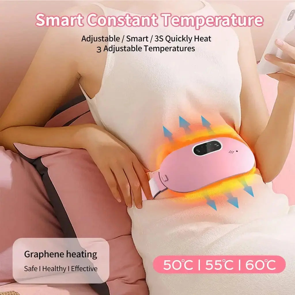 Period Pain Relief Belt – Portable USB Heating Pad for Women