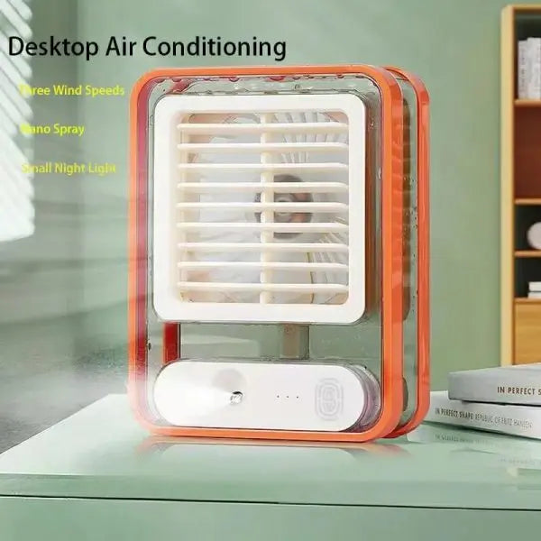 Portable LED Desk Fan with Mist Spray – Cool Comfort, Anywhere You Go