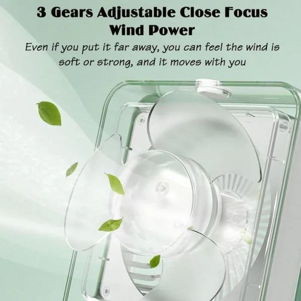 Portable LED Desk Fan with Mist Spray – Cool Comfort, Anywhere You Go