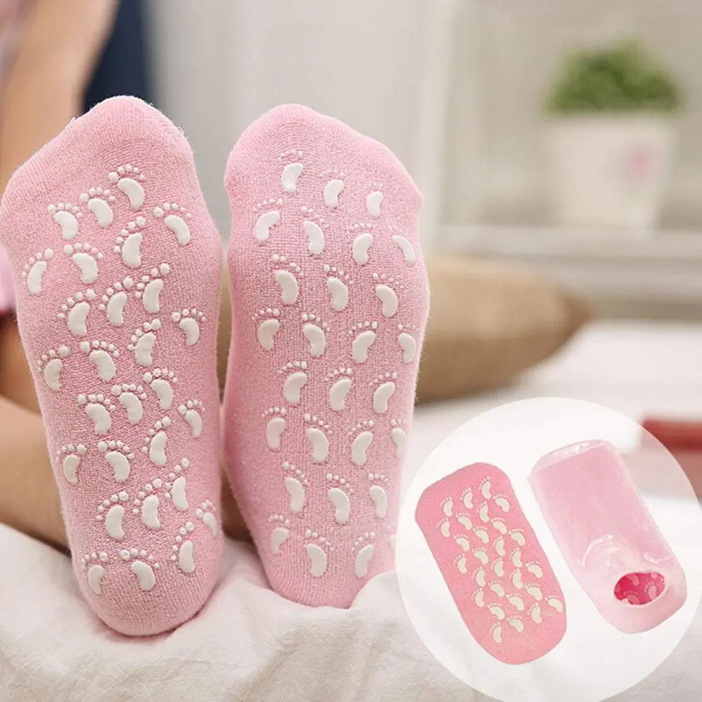 Moisturizing Spa Gel Socks for Dry Feet & Heels