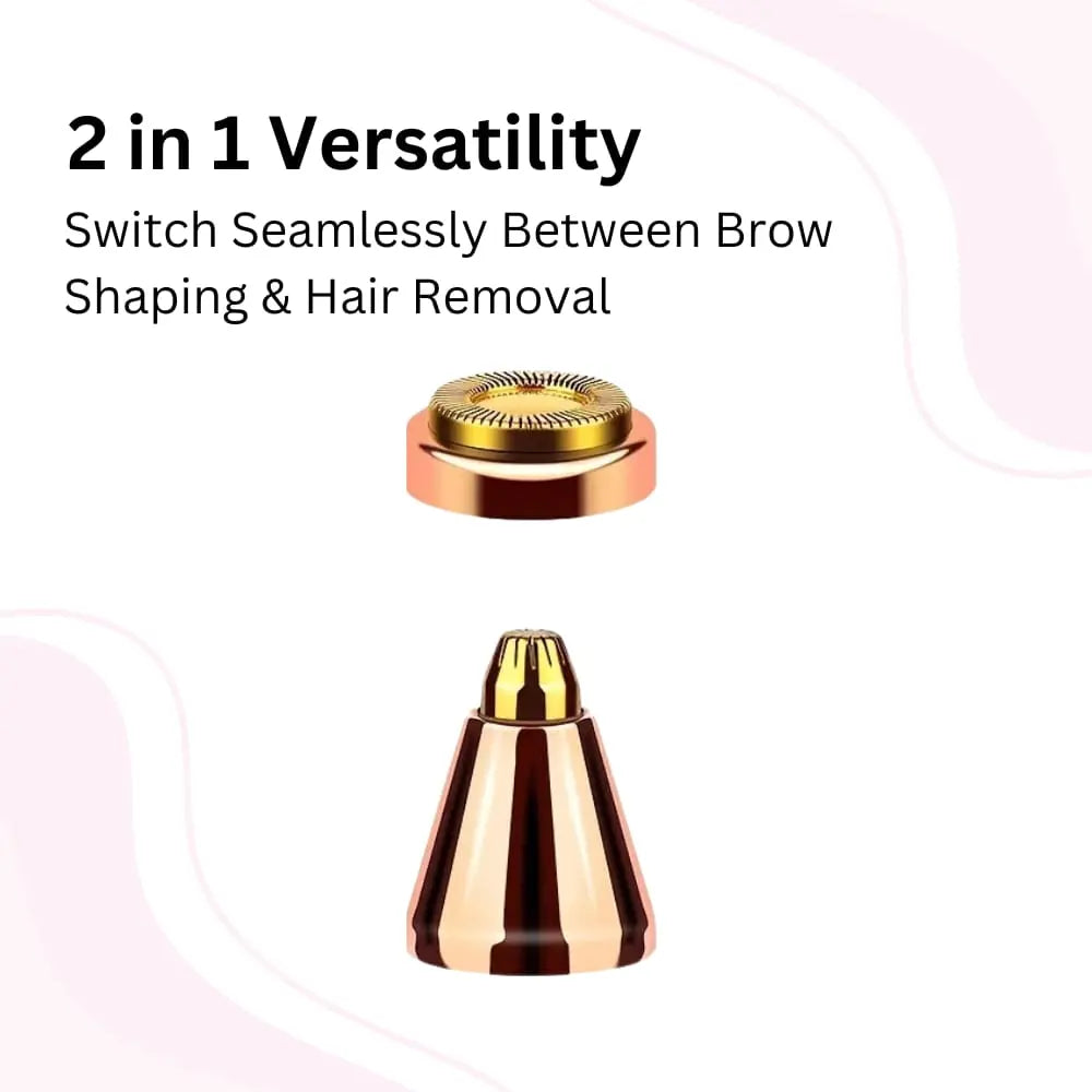 "2 in 1 Stylish Eyebrow Hair Removal Device for Women"