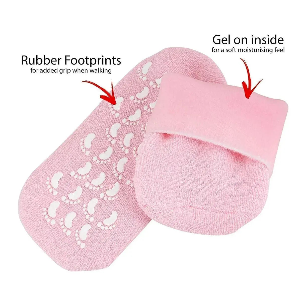 Moisturizing Spa Gel Socks for Dry Feet & Heels