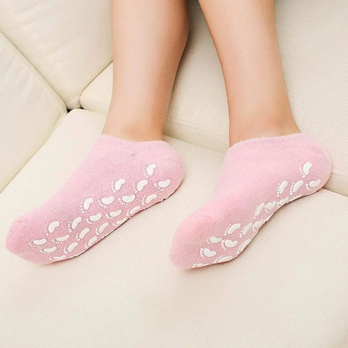 Moisturizing Spa Gel Socks for Dry Feet & Heels