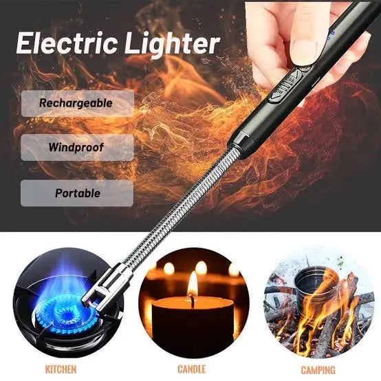 Stylish USB Rechargeable Lighter – Perfect for Camping, Stoves, and Outdoor Use