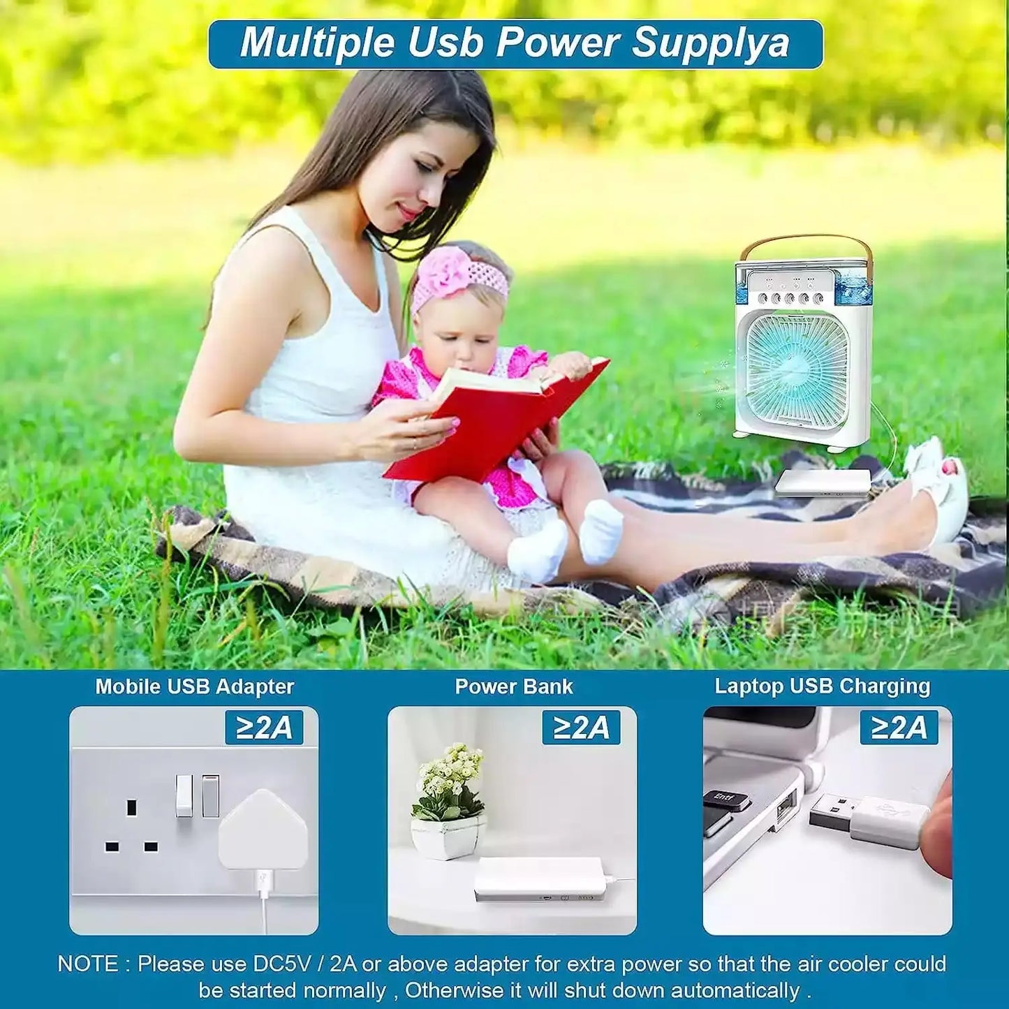 ☀️ Beat Pakistan’s Heat – Mini Air Cooler!