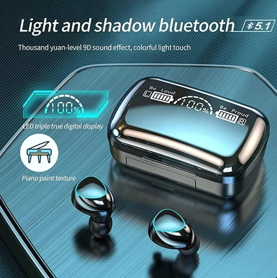 M10 AirPods with Digital Display and Power Bank Case – High Quality Wireless Earbuds