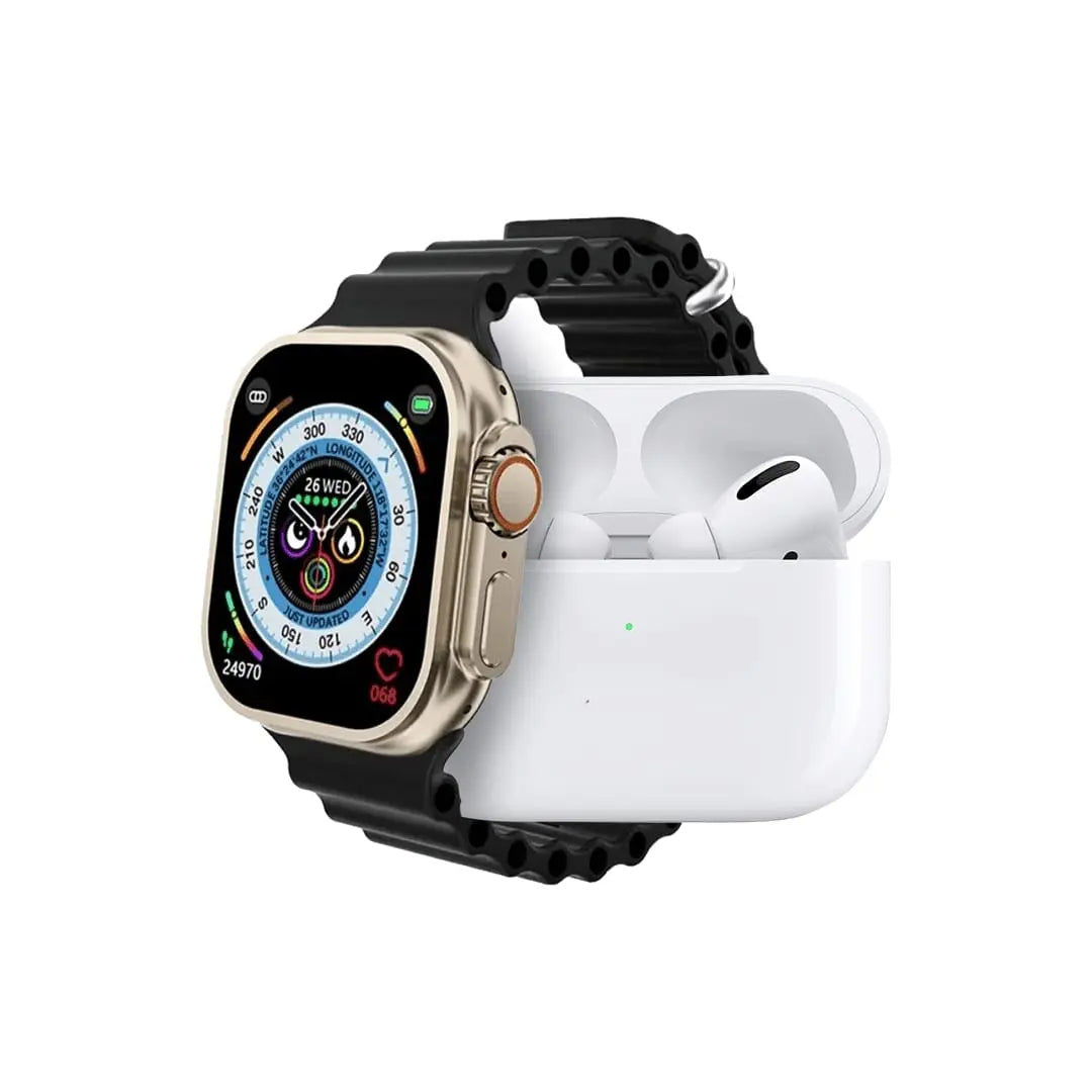 Smart Watch with AirPods Pro and Wireless Charger