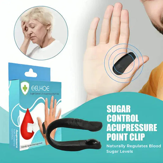 Sugar control acupressure clip for natural diabetes support