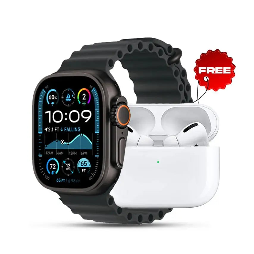 in 4 in 1 Ultra Smart Watch with AirPods Pro – Fitness Tracker & Wireless Earbuds Combo in Pakistan