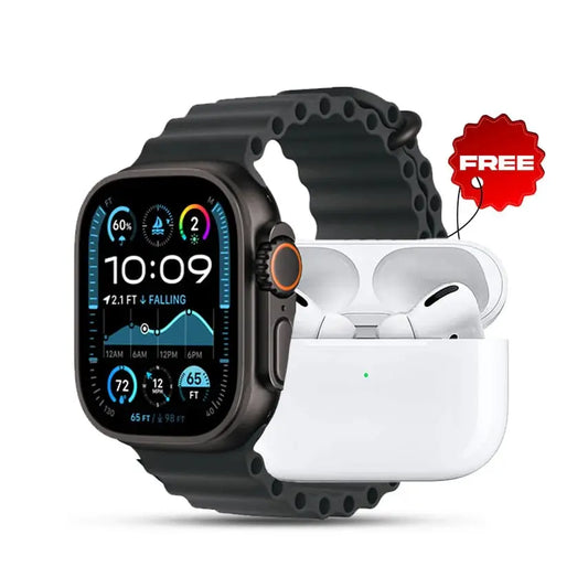 in 4 in 1 Ultra Smart Watch with AirPods Pro – Fitness Tracker & Wireless Earbuds Combo in Pakistan