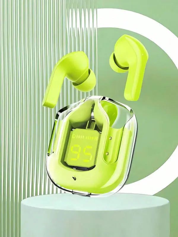 Compact and portable Air31 wireless earbuds with clear case