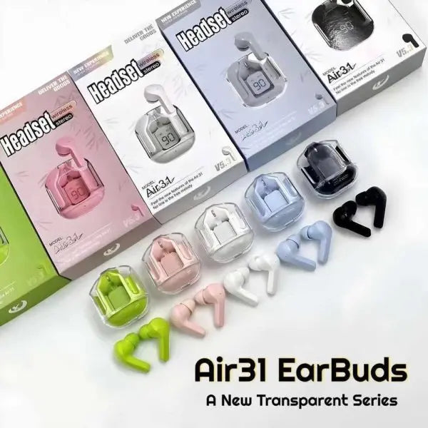 Air31 Bluetooth earbuds delivering HD audio and deep bass