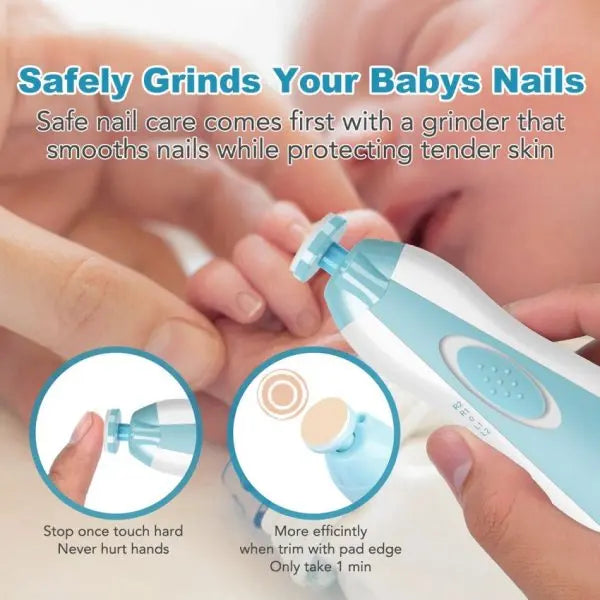 Electric baby nail trimmer with safe and gentle design for newborns