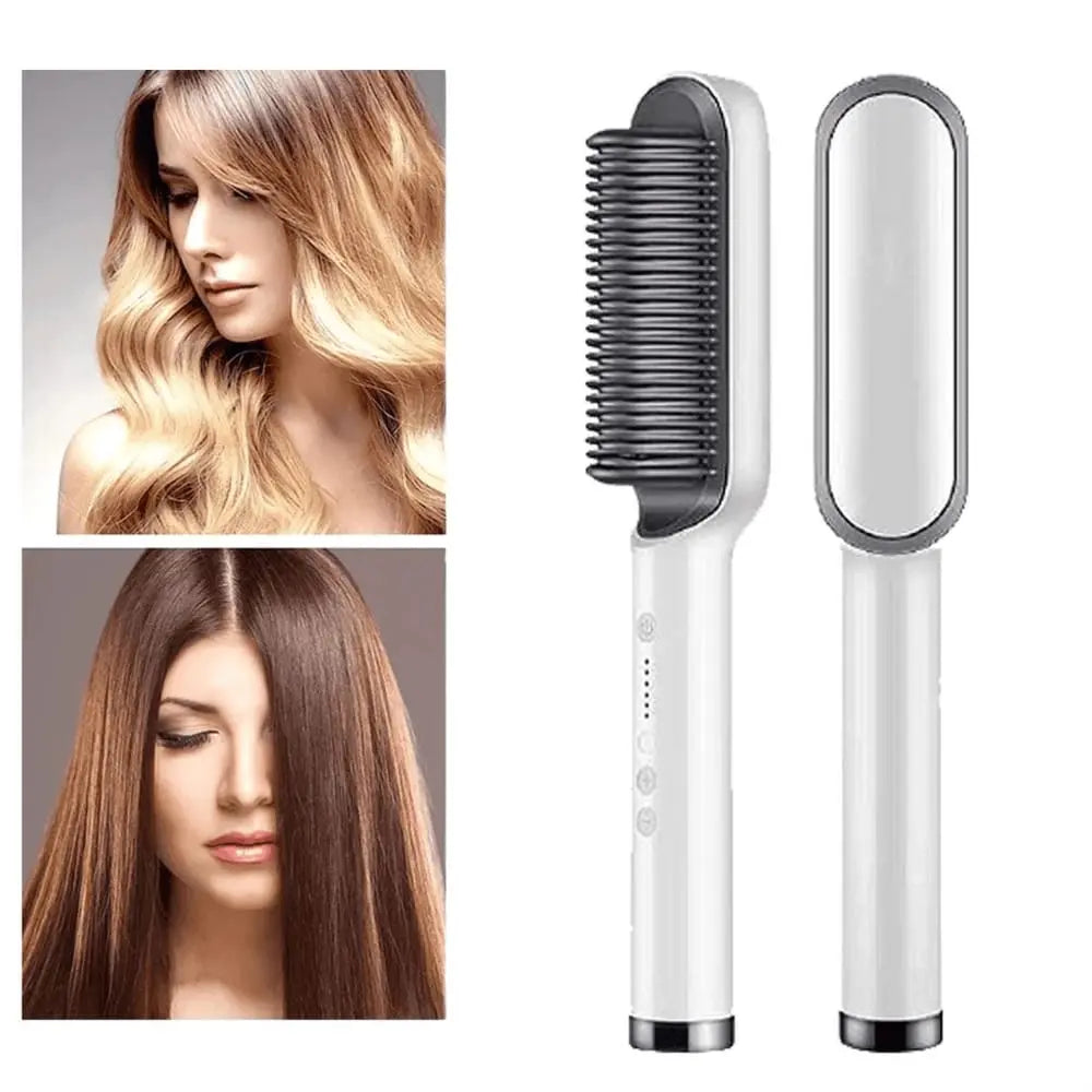 Electric Hair Comb Straightener – Smooth & Shiny Hair
