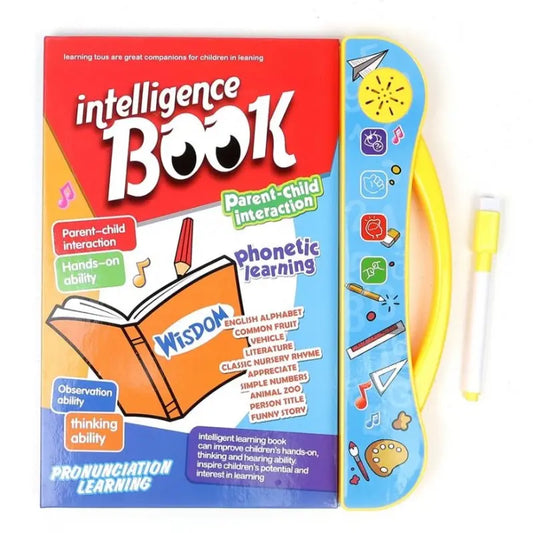 Intelligence Book for Kids - Front Cover with Bright Colors and Learning Icons - Gizmotic