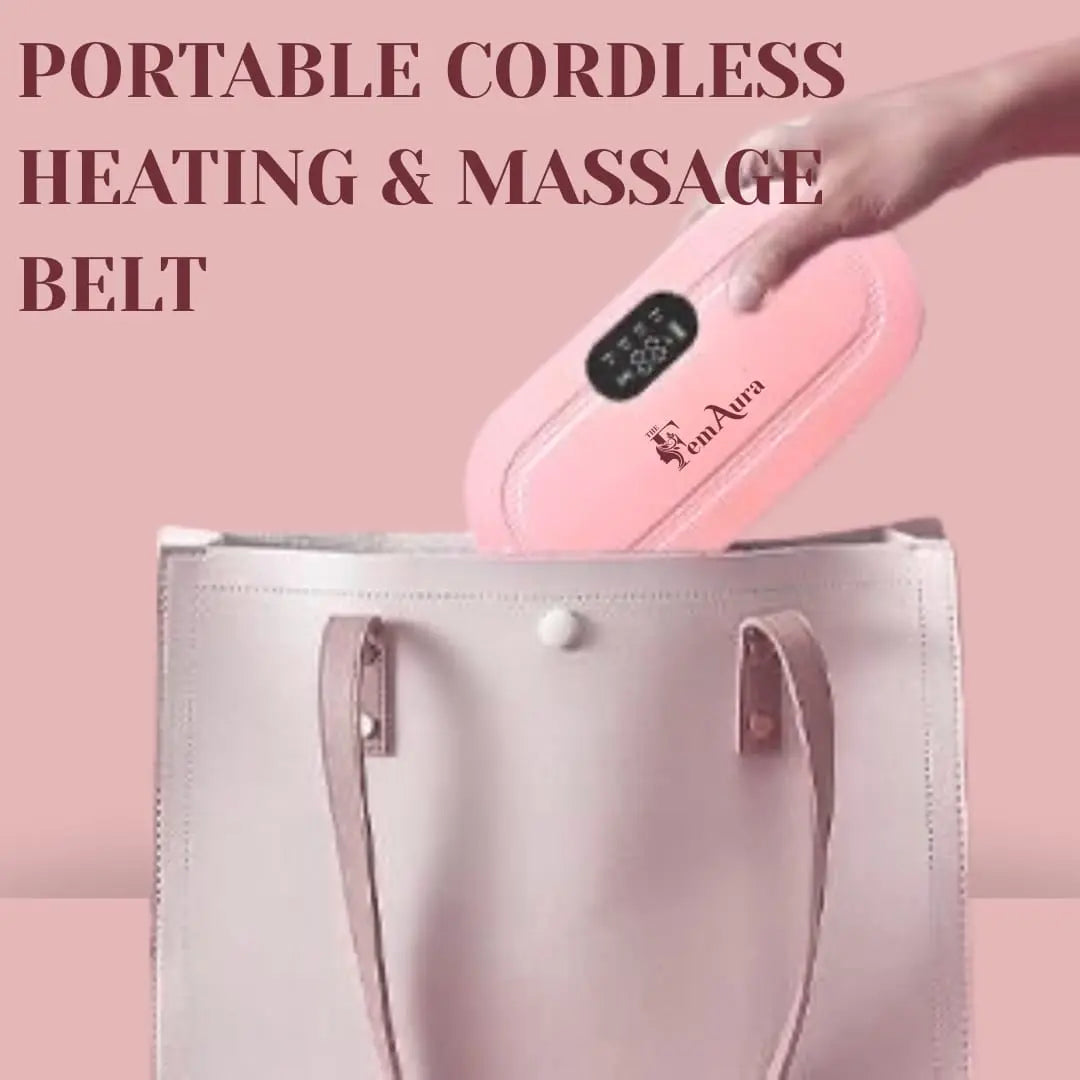 Period Cramp Relief Heating Pad Belt – Rechargeable & Safe